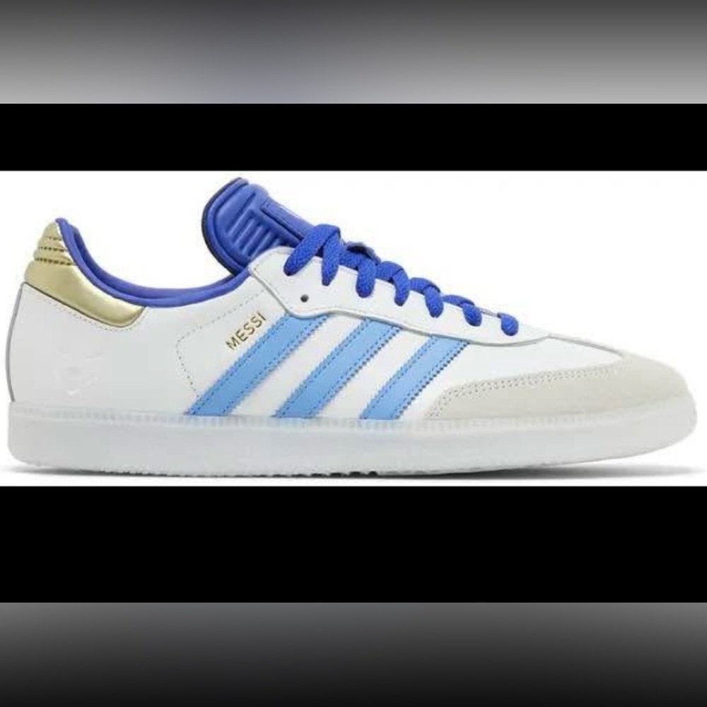 Adidas Messi striped court shoes bold